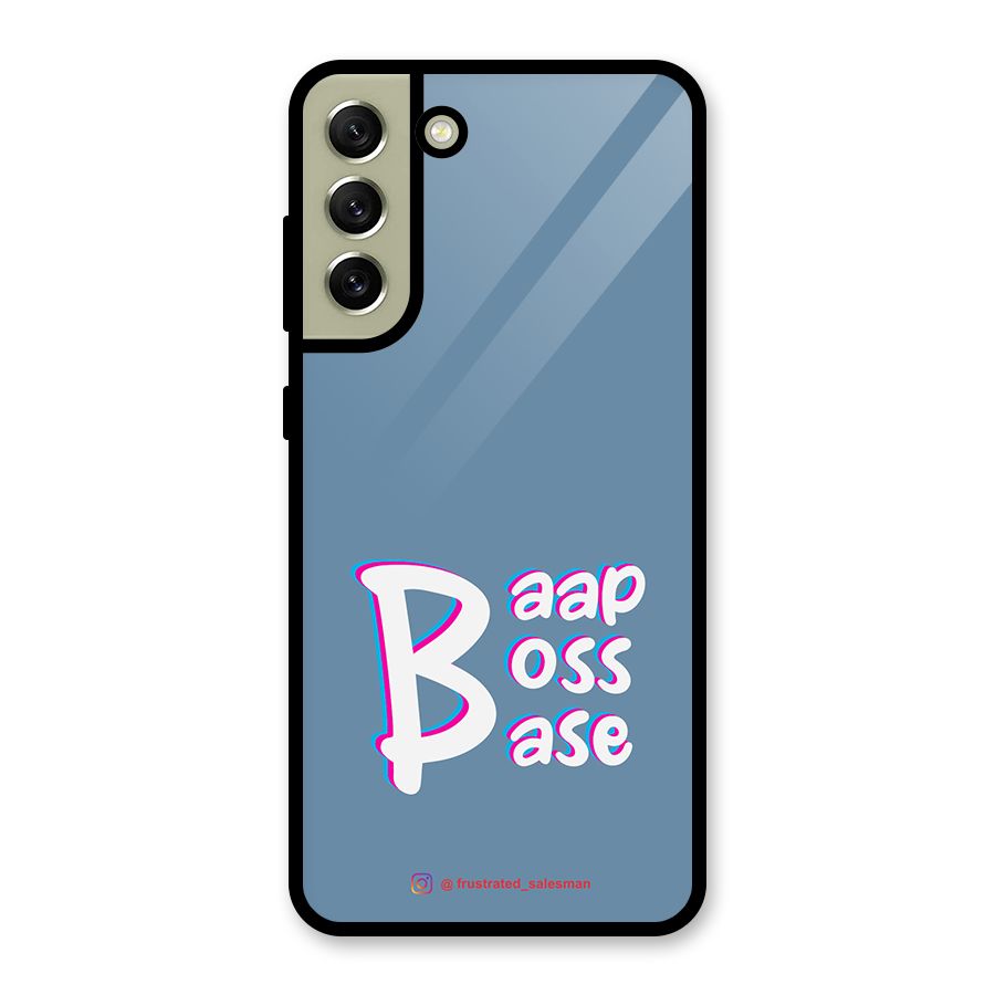 Baap Boss Base SteelBlue Glass Back Case for Galaxy S21 FE 5G