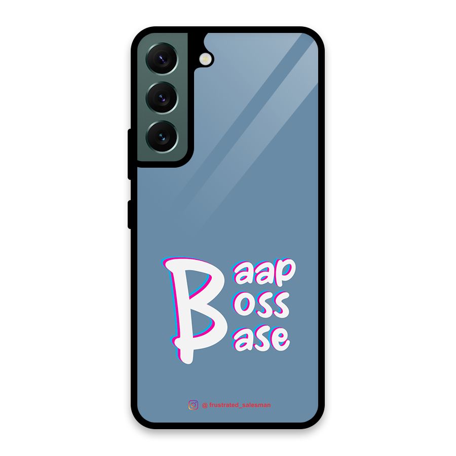 Baap Boss Base SteelBlue Glass Back Case for Galaxy S22 5G