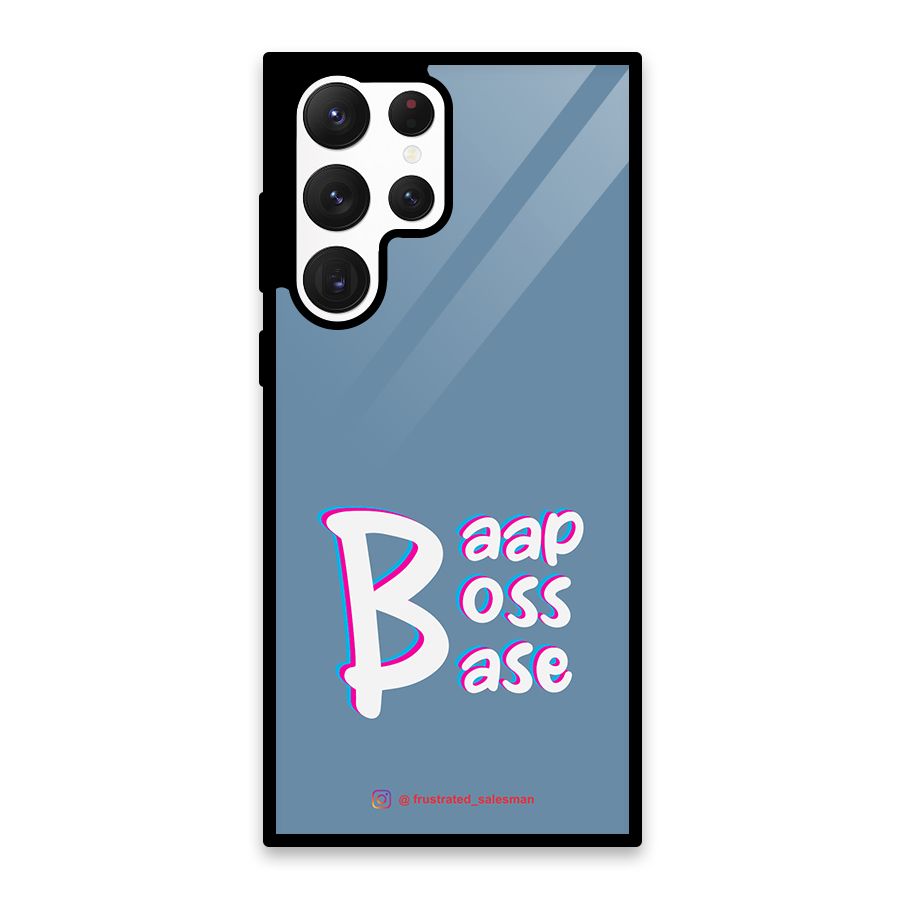 Baap Boss Base SteelBlue Glass Back Case for Galaxy S22 Ultra 5G
