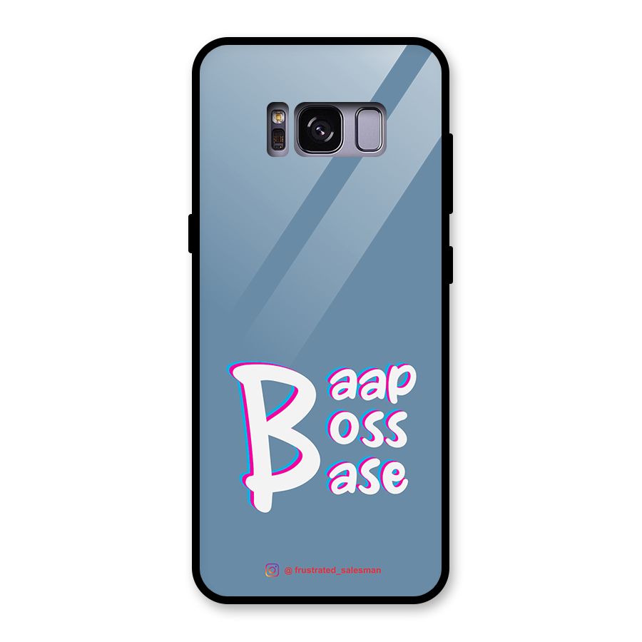 Baap Boss Base SteelBlue Glass Back Case for Galaxy S8