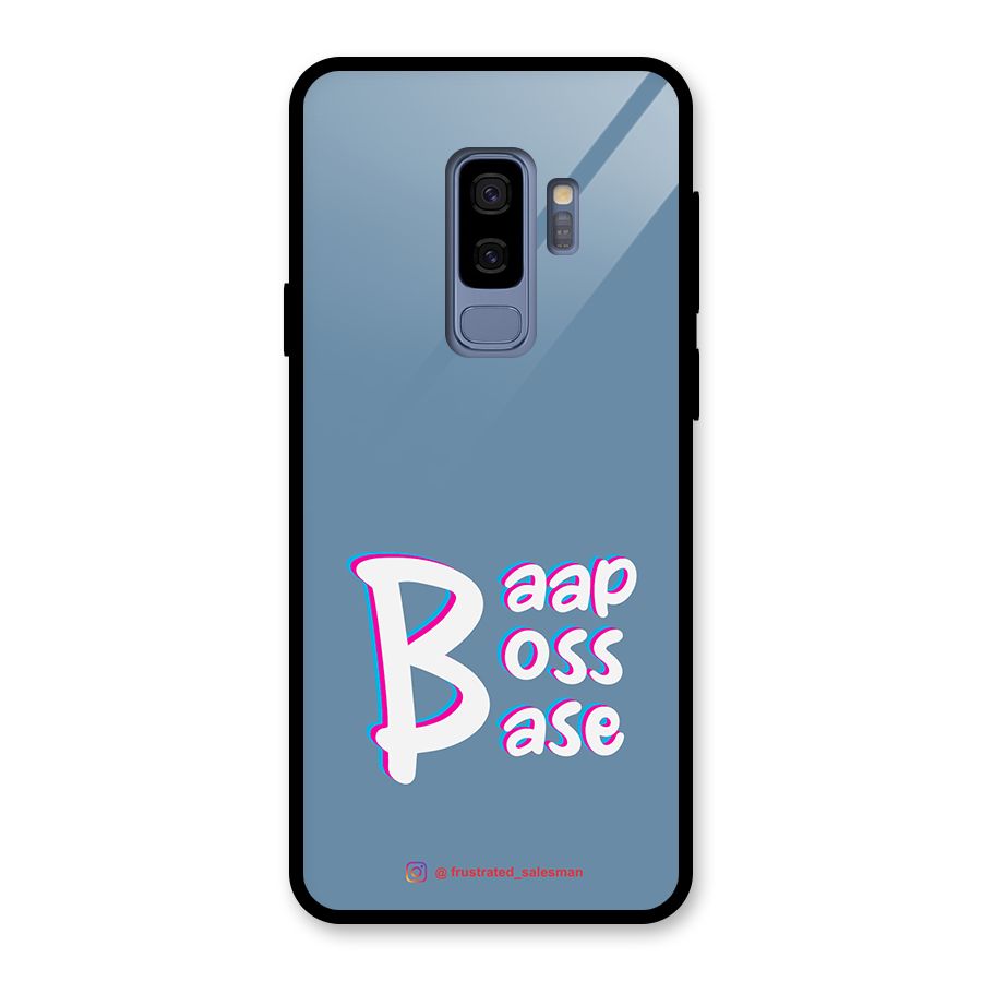 Baap Boss Base SteelBlue Glass Back Case for Galaxy S9 Plus