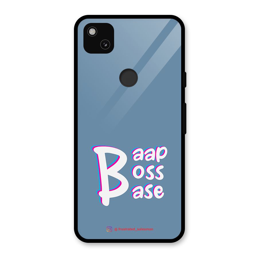 Baap Boss Base SteelBlue Glass Back Case for Google Pixel 4a