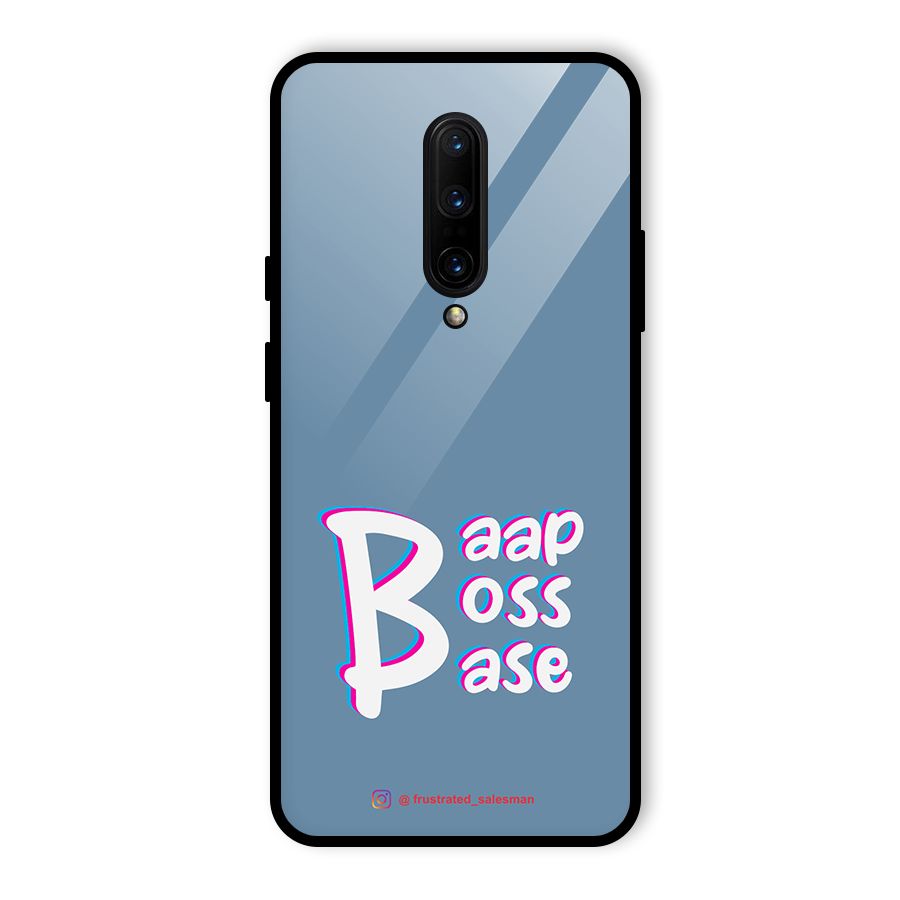 Baap Boss Base SteelBlue Glass Back Case for OnePlus 7 Pro
