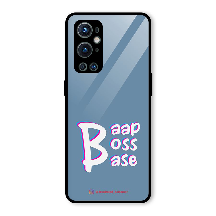 Baap Boss Base SteelBlue Glass Back Case for OnePlus 9 Pro
