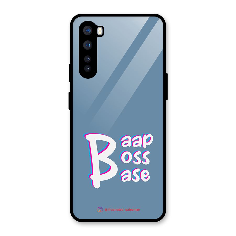 Baap Boss Base SteelBlue Glass Back Case for OnePlus Nord