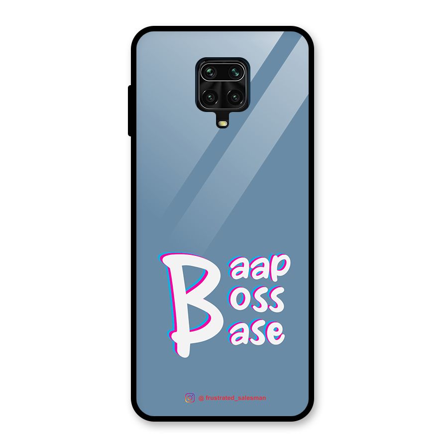 Baap Boss Base SteelBlue Glass Back Case for Poco M2 Pro