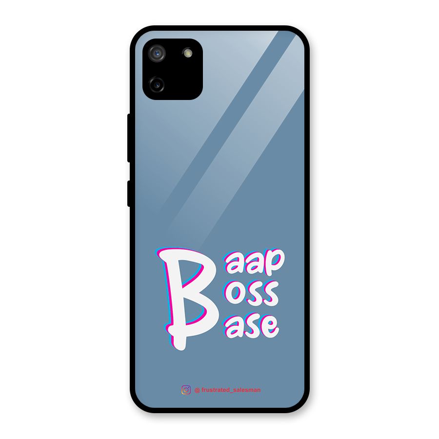 Baap Boss Base SteelBlue Glass Back Case for Realme C11