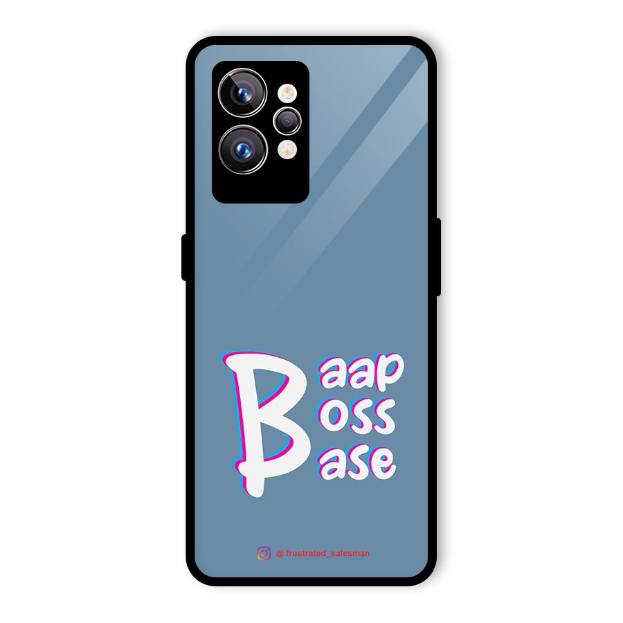 Baap Boss Base SteelBlue Glass Back Case for Realme GT2 Pro