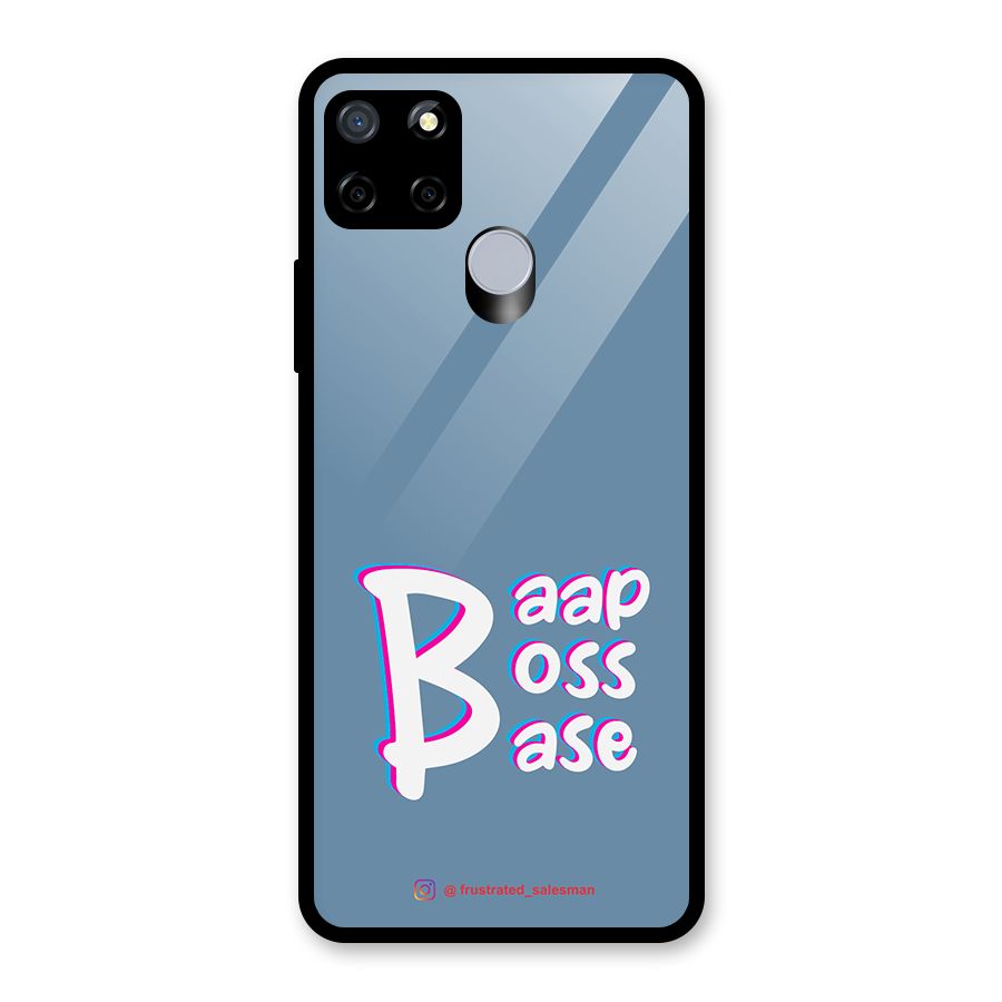 Baap Boss Base SteelBlue Glass Back Case for Realme Narzo 20