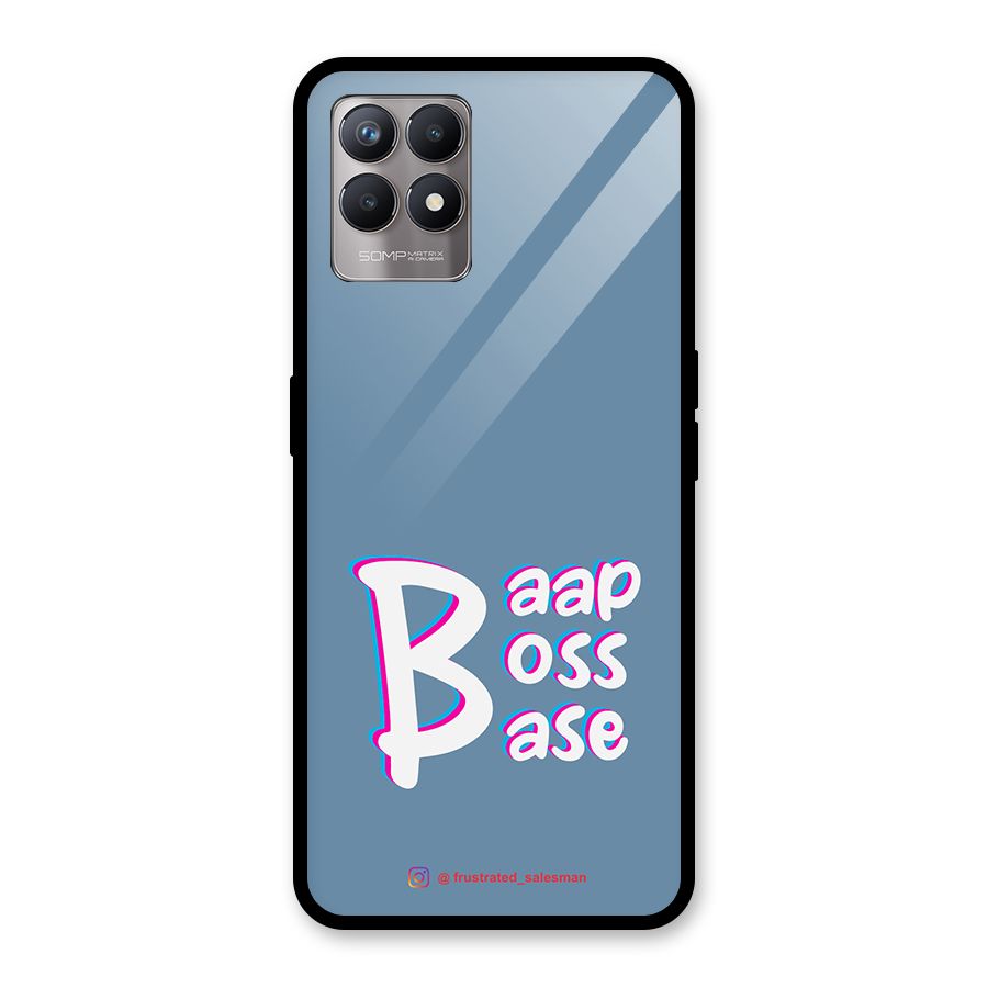 Baap Boss Base SteelBlue Glass Back Case for Realme Narzo 50