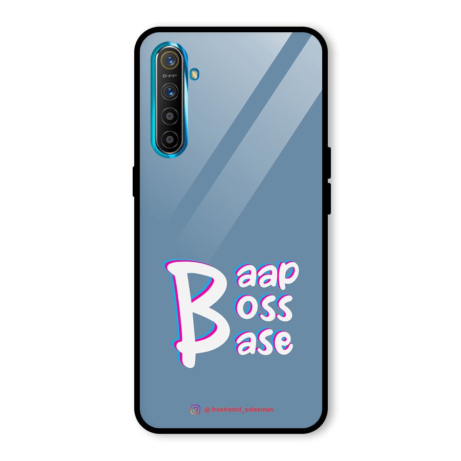 Baap Boss Base SteelBlue Glass Back Case for Realme X2