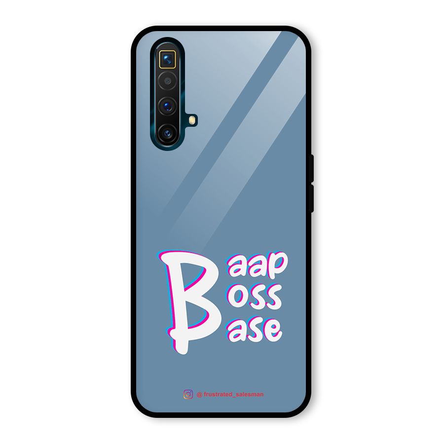 Baap Boss Base SteelBlue Glass Back Case for Realme X3 SuperZoom