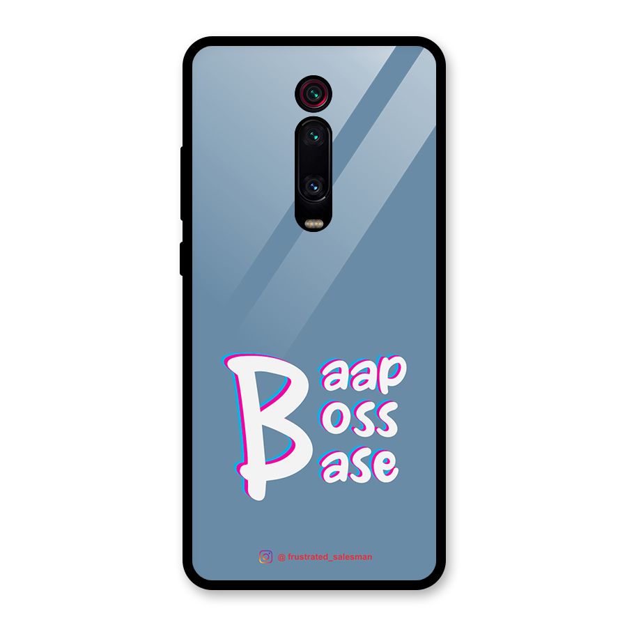 Baap Boss Base SteelBlue Glass Back Case for Redmi K20