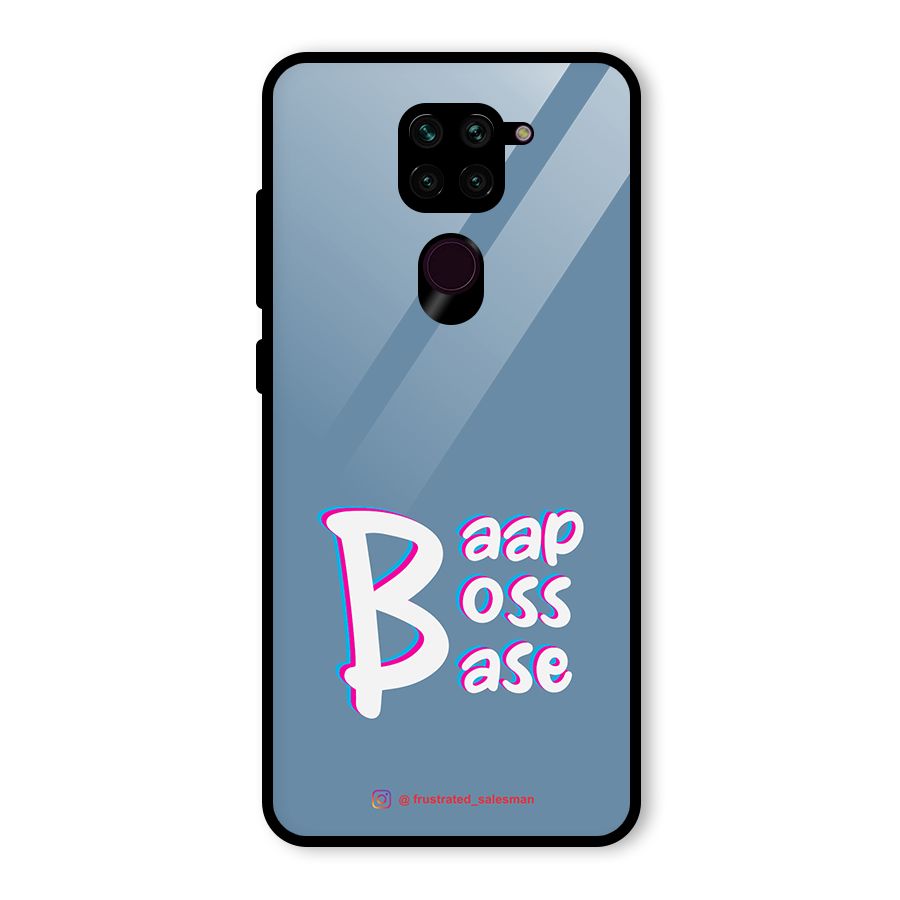 Baap Boss Base SteelBlue Glass Back Case for Redmi Note 9