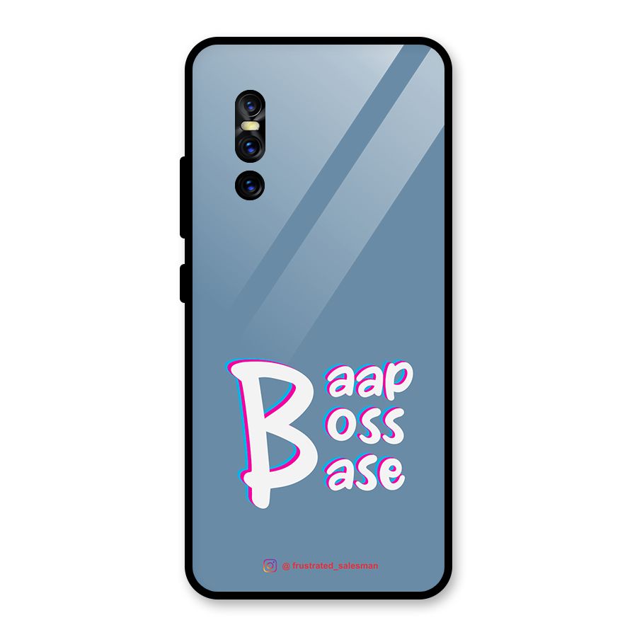 Baap Boss Base SteelBlue Glass Back Case for Vivo V15 Pro