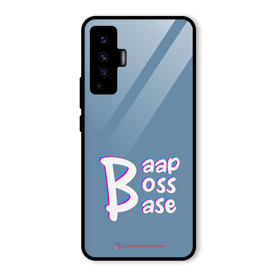 Baap Boss Base SteelBlue Glass Back Case for Vivo X50