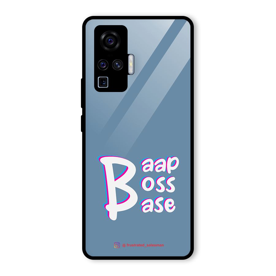 Baap Boss Base SteelBlue Glass Back Case for Vivo X50 Pro