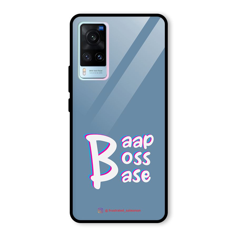 Baap Boss Base SteelBlue Glass Back Case for Vivo X60