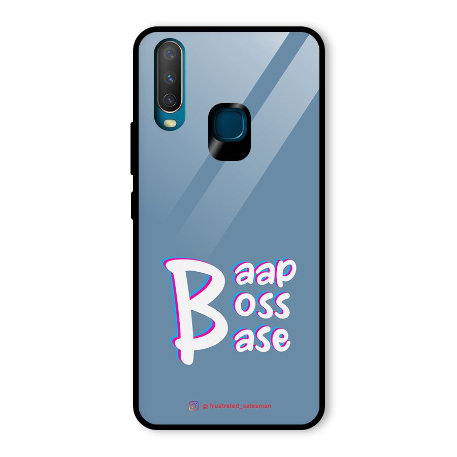 Baap Boss Base SteelBlue Glass Back Case for Vivo Y12