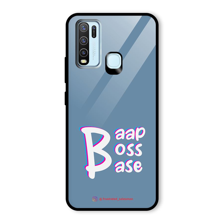 Baap Boss Base SteelBlue Glass Back Case for Vivo Y50
