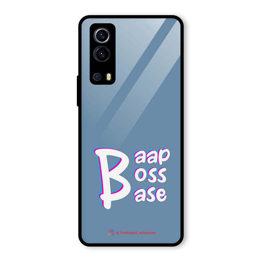Baap Boss Base SteelBlue Glass Back Case for Vivo iQOO Z3