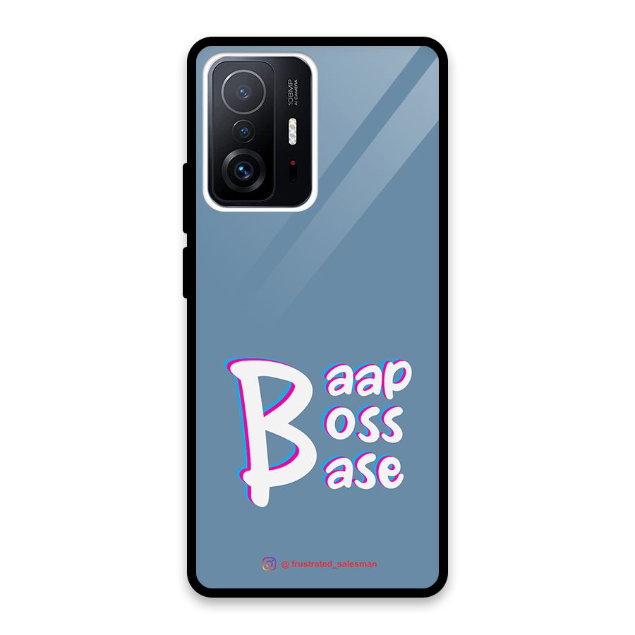 Baap Boss Base SteelBlue Glass Back Case for Xiaomi 11T Pro