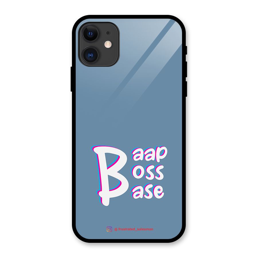 Baap Boss Base SteelBlue Glass Back Case for iPhone 11