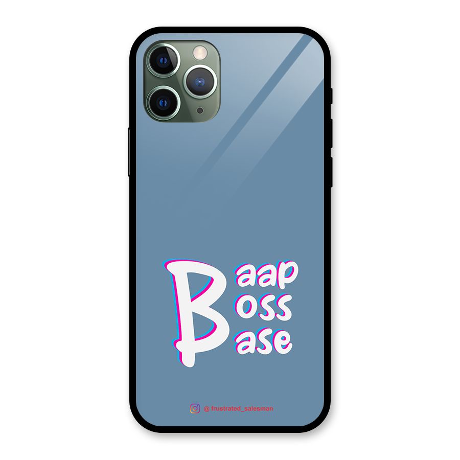 Baap Boss Base SteelBlue Glass Back Case for iPhone 11 Pro