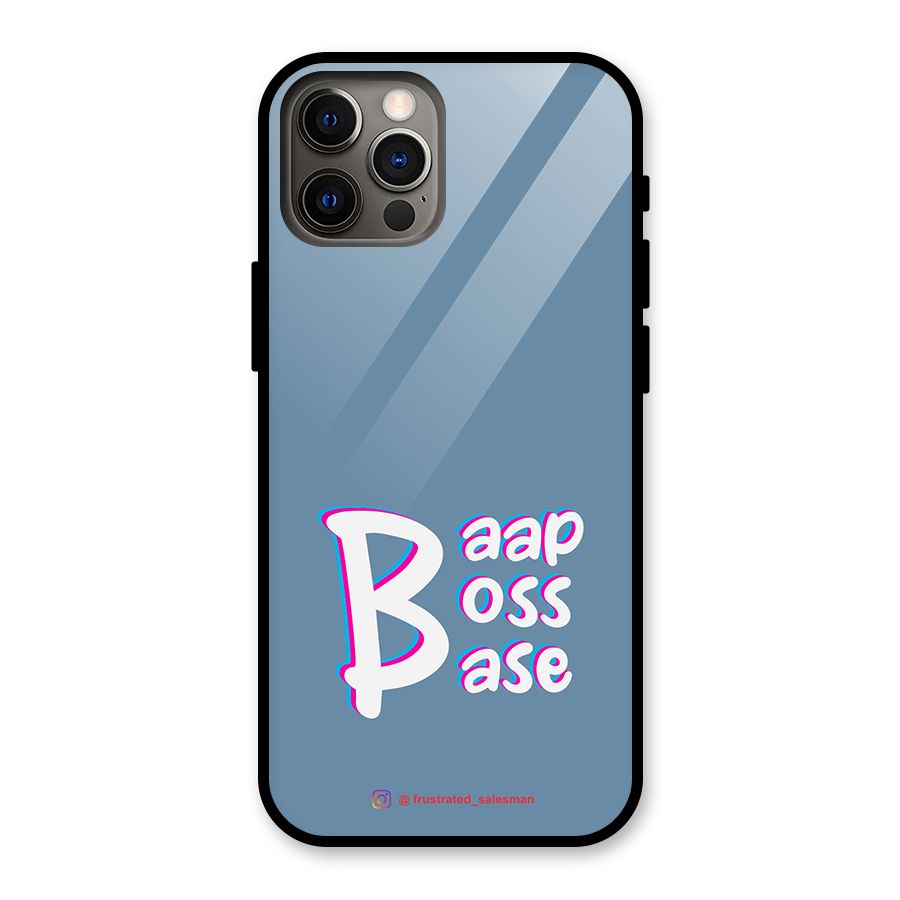 Baap Boss Base SteelBlue Glass Back Case for iPhone 12 Pro