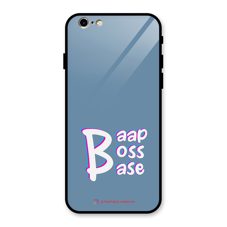 Baap Boss Base SteelBlue Glass Back Case for iPhone 6 6S
