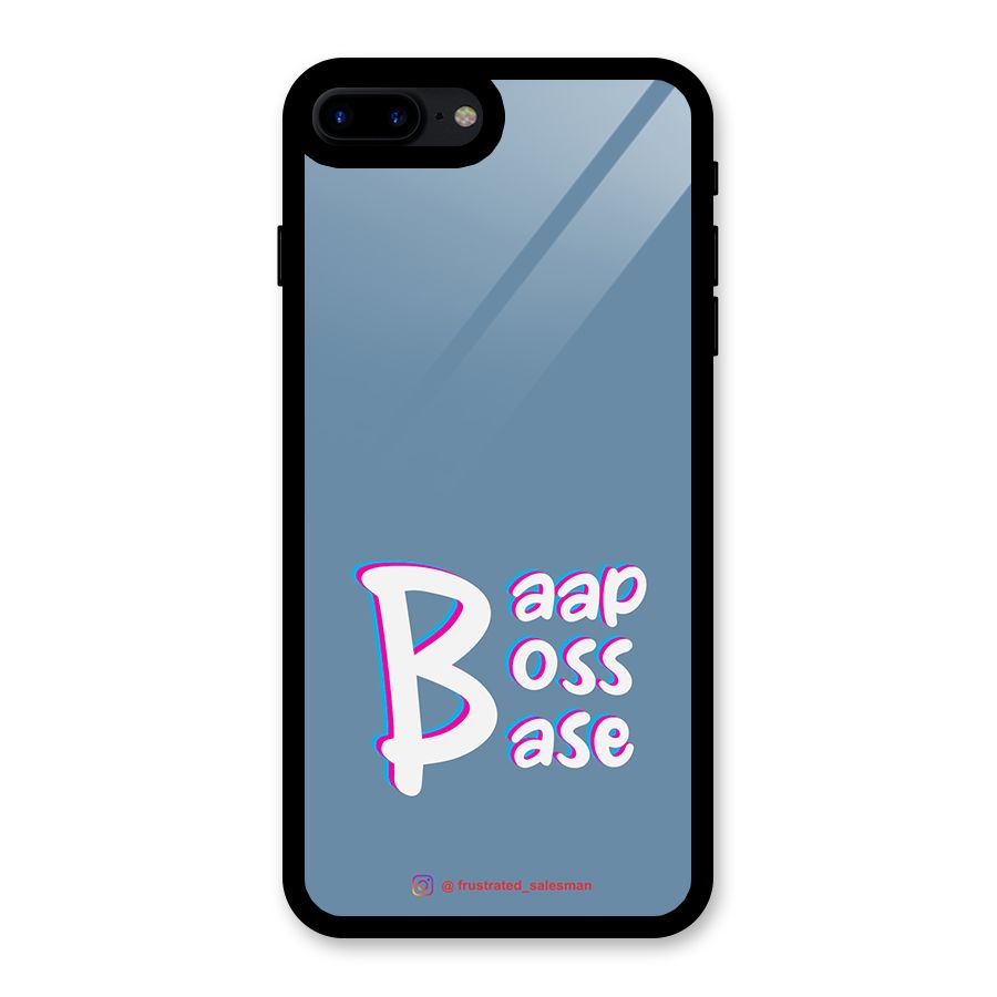 Baap Boss Base SteelBlue Glass Back Case for iPhone 8 Plus