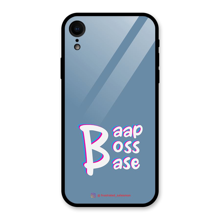 Baap Boss Base SteelBlue Glass Back Case for iPhone XR