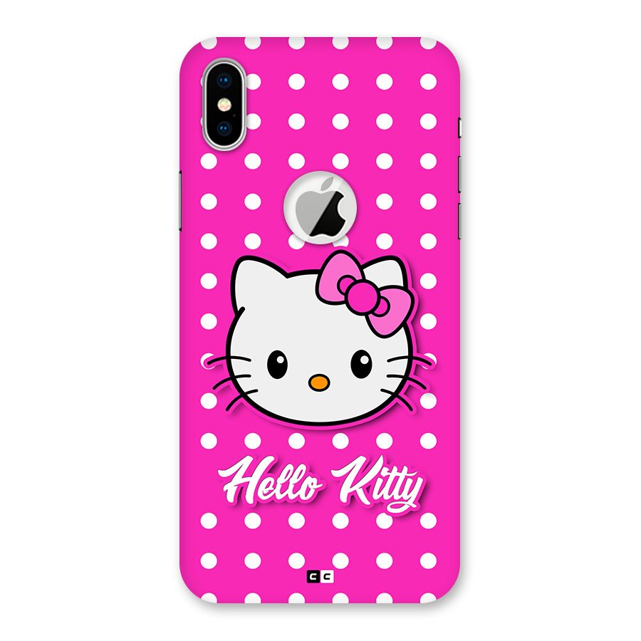 Baby Kitty Back Case for iPhone X Logo Cut