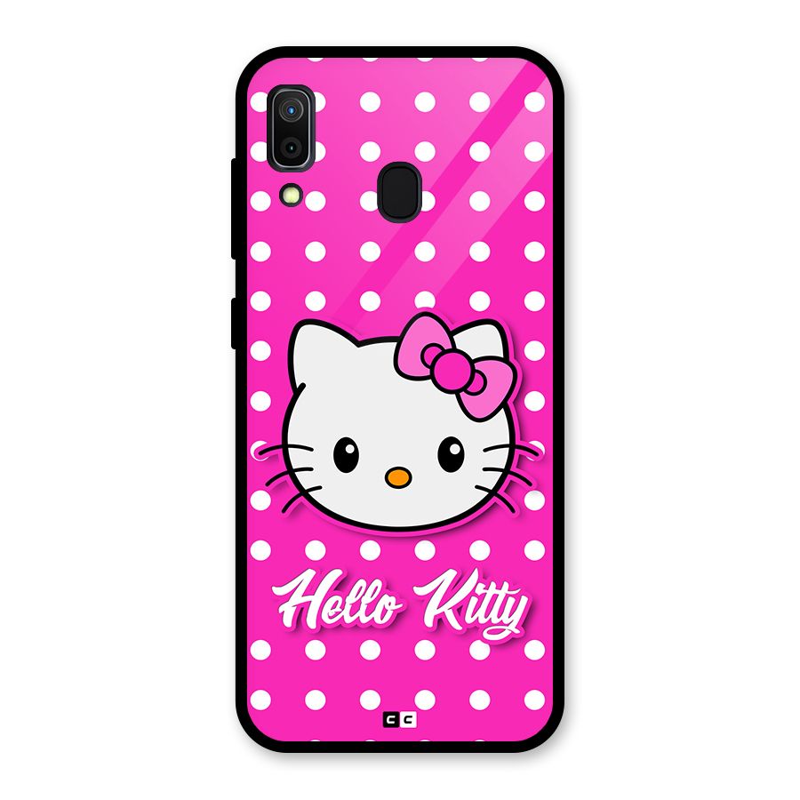 Baby Kitty Glass Back Case for Galaxy A30