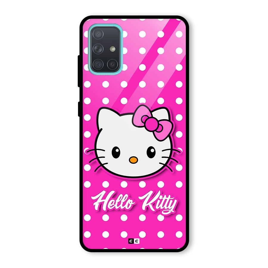 Baby Kitty Glass Back Case for Galaxy A71