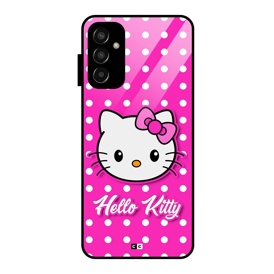 Baby Kitty Glass Back Case for Galaxy F13