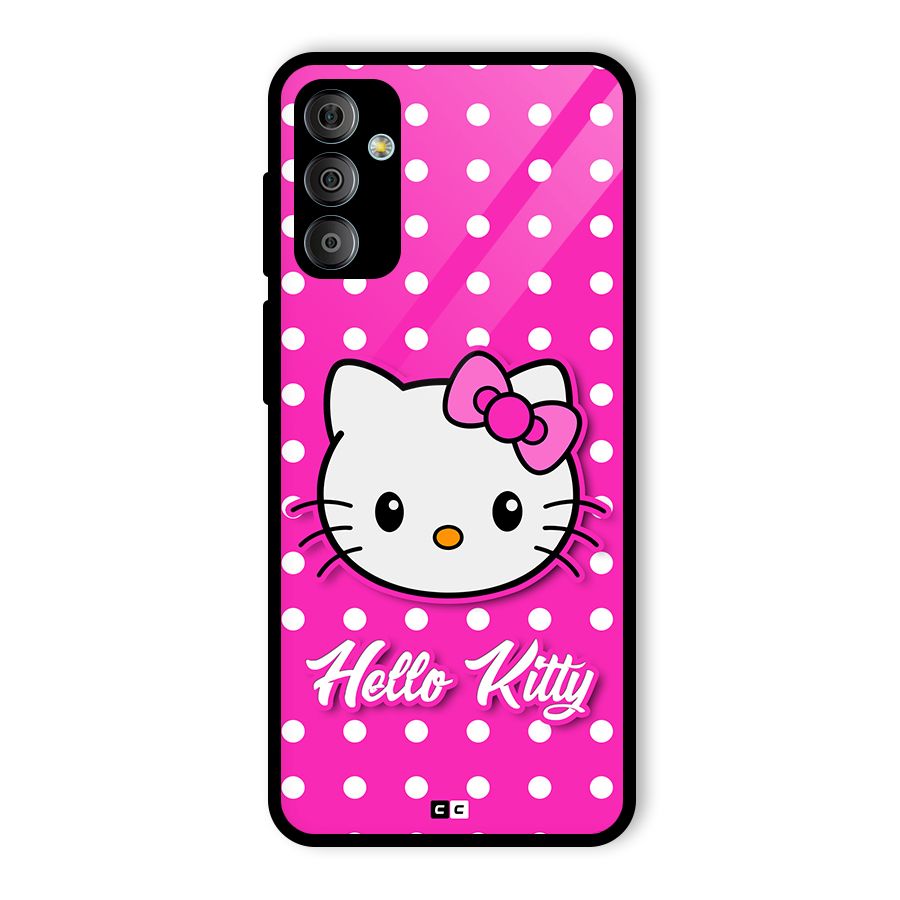 Baby Kitty Glass Back Case for Galaxy F23