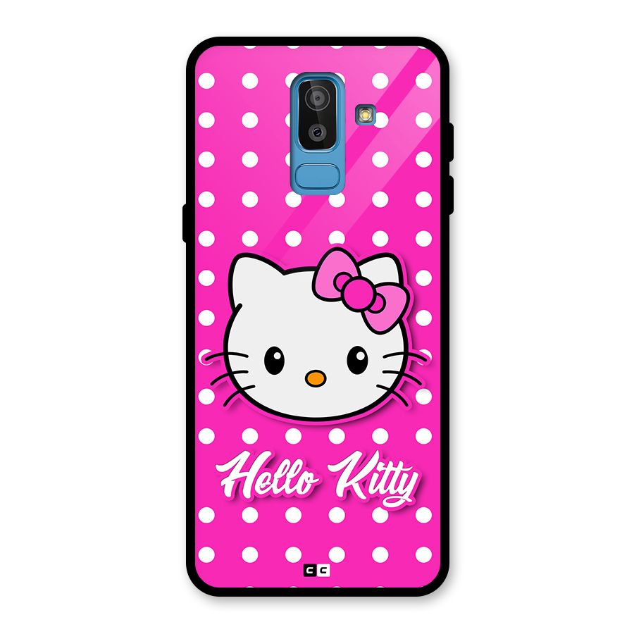 Baby Kitty Glass Back Case for Galaxy J8