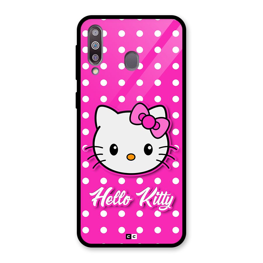 Baby Kitty Glass Back Case for Galaxy M30