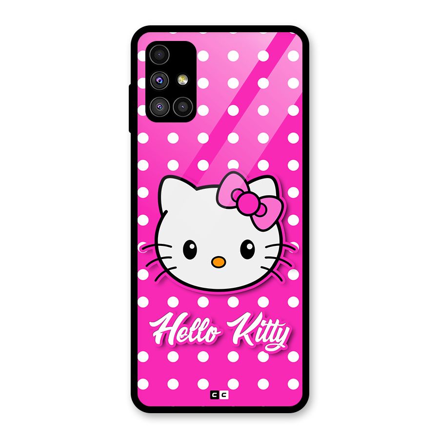 Baby Kitty Glass Back Case for Galaxy M51