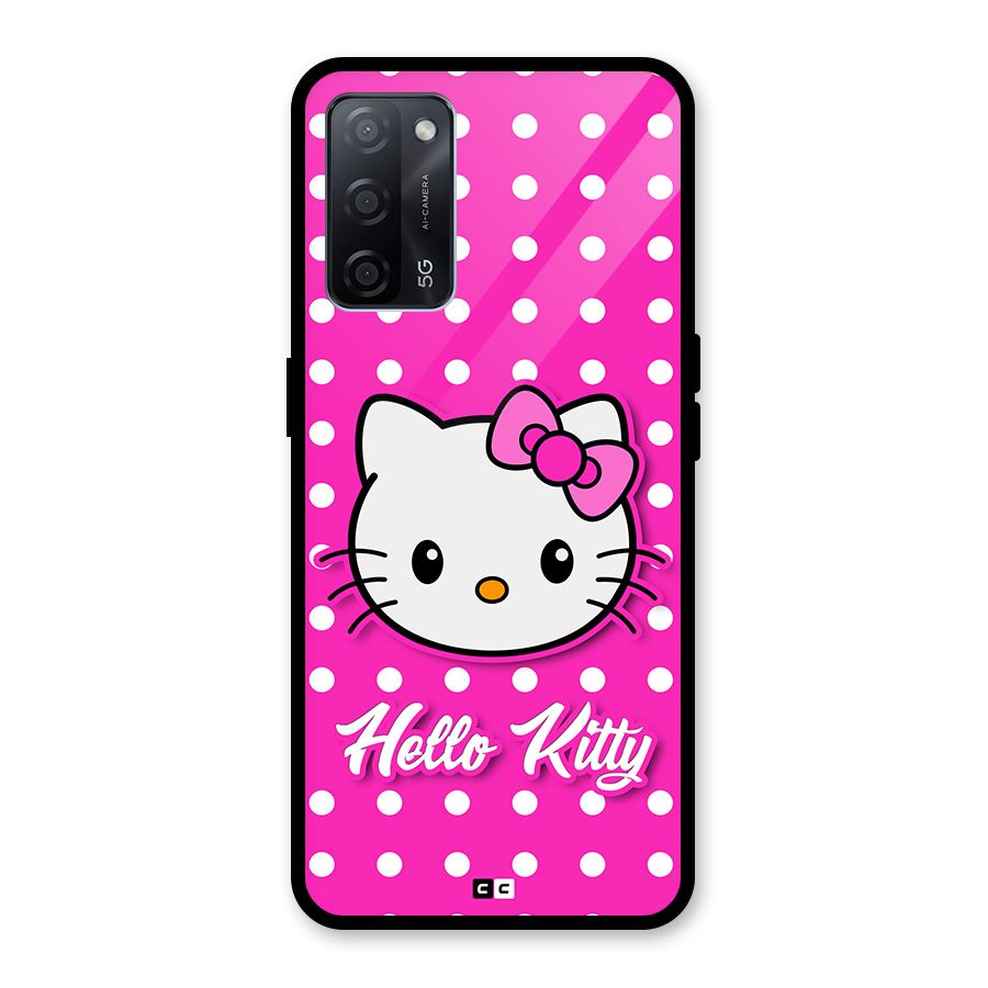 Baby Kitty Glass Back Case for Oppo A53s 5G