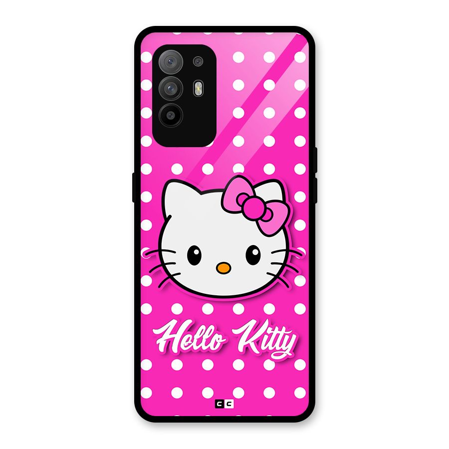 Baby Kitty Glass Back Case for Oppo F19 Pro Plus 5G
