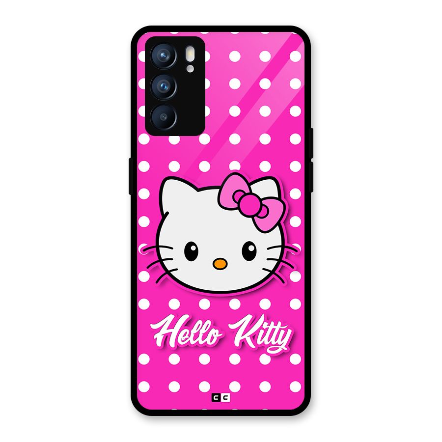 Baby Kitty Glass Back Case for Oppo Reno6 5G