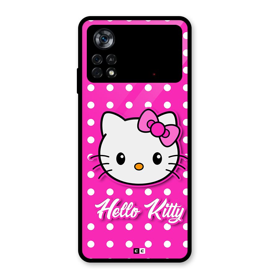 Baby Kitty Glass Back Case for Poco X4 Pro 5G