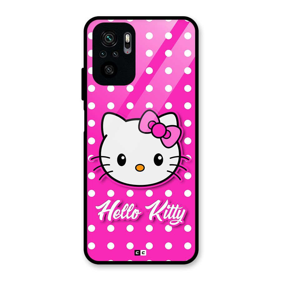 Baby Kitty Glass Back Case for Redmi Note 10S