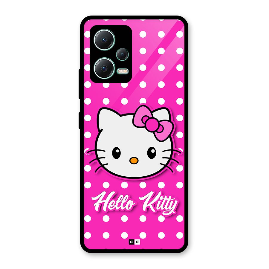 Baby Kitty Glass Back Case for Redmi Note 12 5G