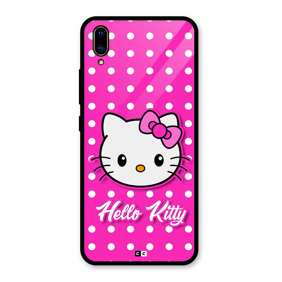 Baby Kitty Glass Back Case for Vivo V11 Pro