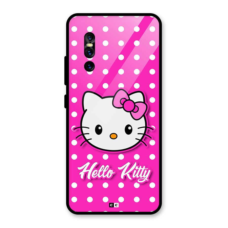 Baby Kitty Glass Back Case for Vivo V15 Pro