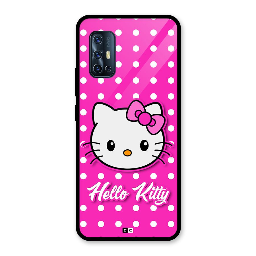 Baby Kitty Glass Back Case for Vivo V17