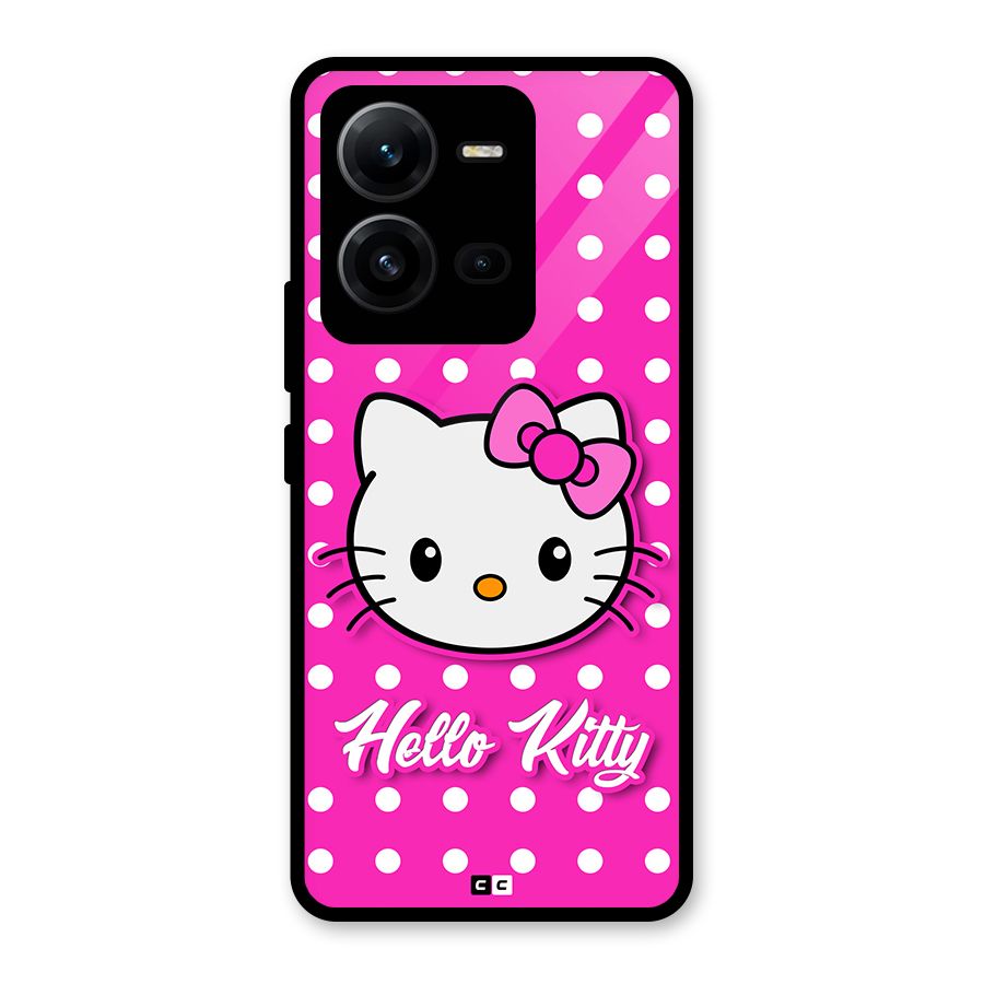 Baby Kitty Glass Back Case for Vivo V25